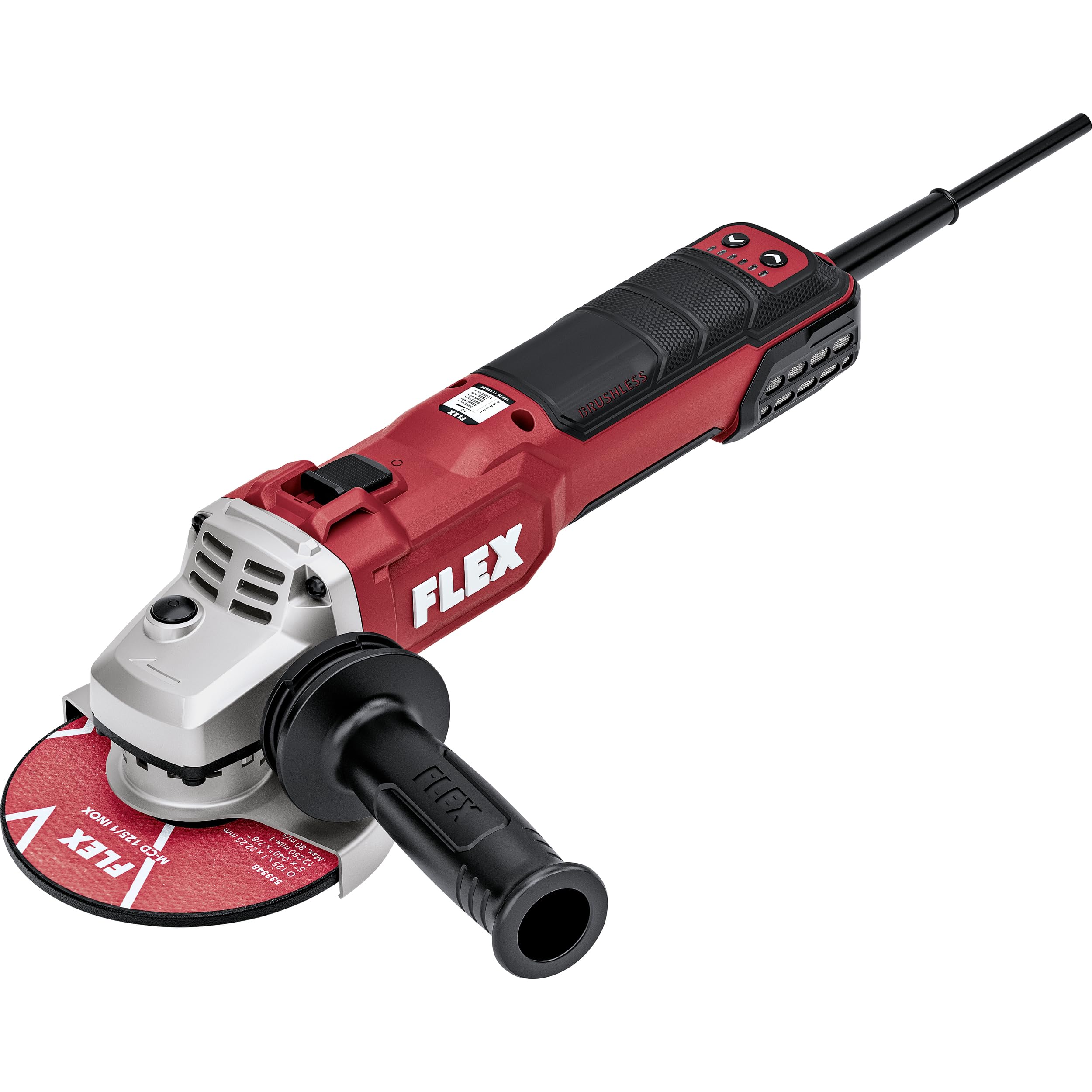 FLEX Smerigliatrice angolare da 2000 Watt, 125 mm (2000 Watt, smerigliatrice angolare a velocità variabile e freno, 125 mm, 230 V, 50/60 Hz, lunghezza cavo 4 m, artigiani, utensili manuali) 534016