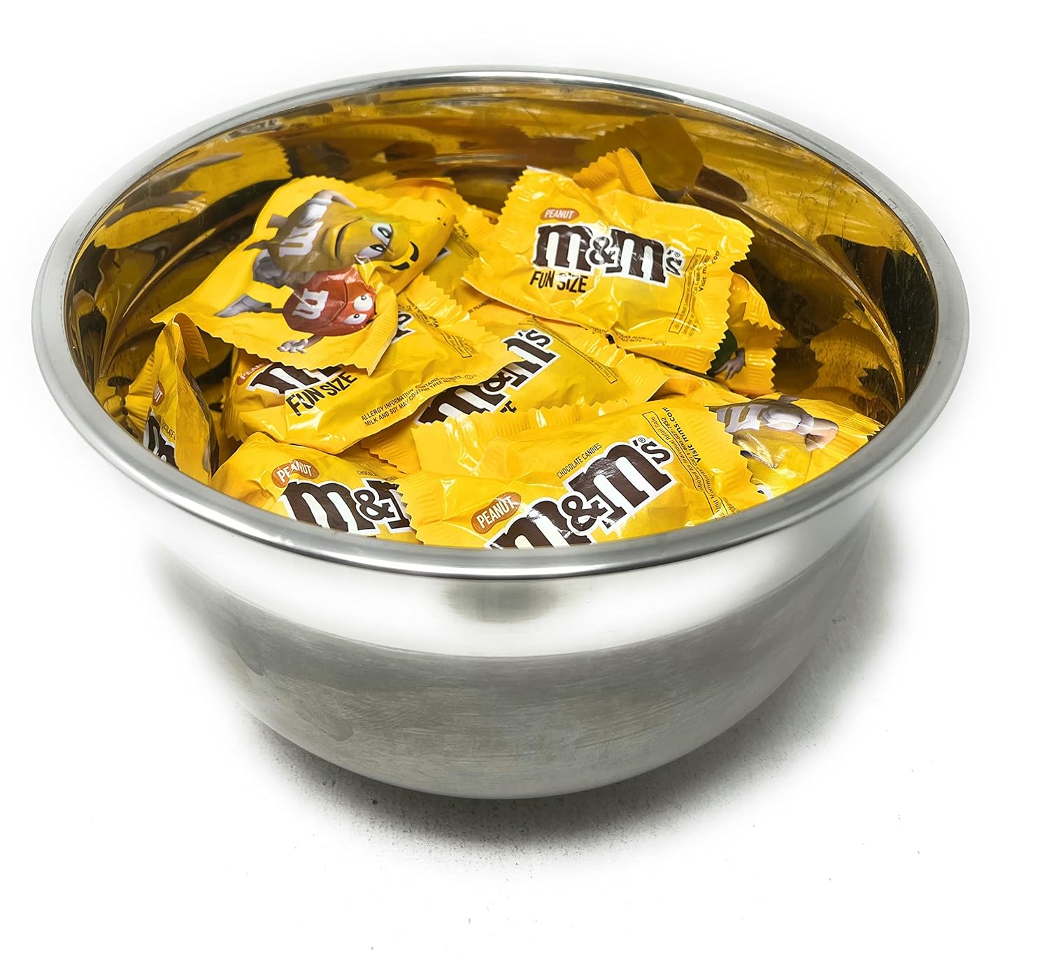 M&M Peanut Milk Chocolate Fun Size Bulk Packs 2 Lbs American Candy Single Serve Bulk Party Mix Packaged In Wholesale Pantry Bag (32 Oz)