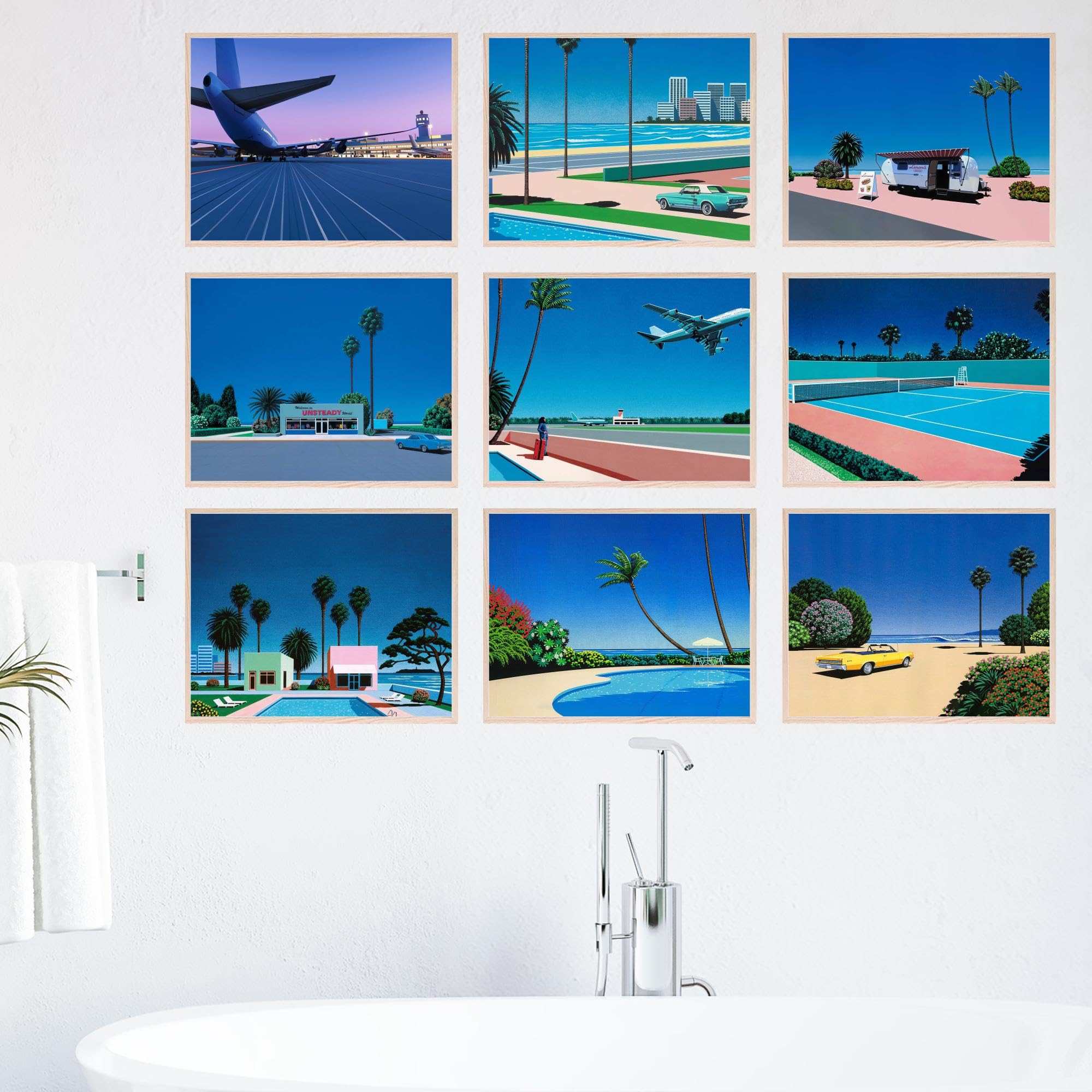 レトロな石板アート(2枚セット) NO.2】おしゃれなダンサーのアート