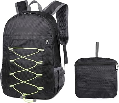 Foldable Lightweight Backpack, 30L Waterproof Rucksack for Men and Women, Durable Travel Daypack for Hiking, Camping, Cycling and Outdoor Adventures