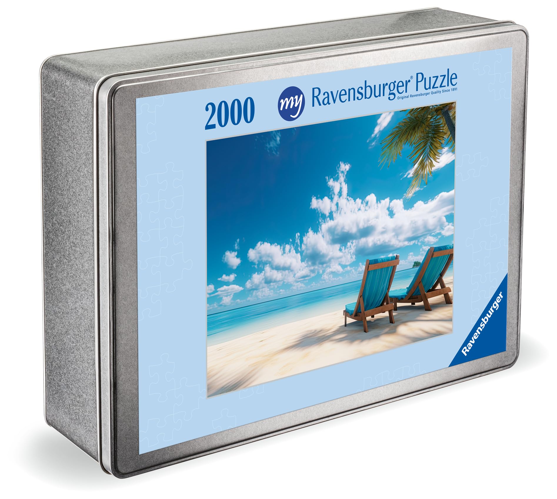 Ravensburger Fotopuzzle 2000 Teile mit eigenem Bild Metallbox Hochformat S | 2000 Teile, Zum Selbstgestalten, Personalisierte Fotogeschenke, Für Kinder und Erwachsene