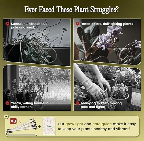 Miniatura 2 de PRAISUN Soporte para plantas de 51.3 pulgadas con luz de crecimiento, estante de plantas de interior de 6 niveles con soporte para flores más