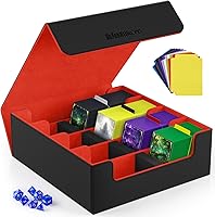 Vista 22 de Mlikero Caja de Cubierta de Cartas para Tarjetas Comerciales 1800+, Caja de Almacenamiento de Tarjetas Comerciales Compatible con Toploader