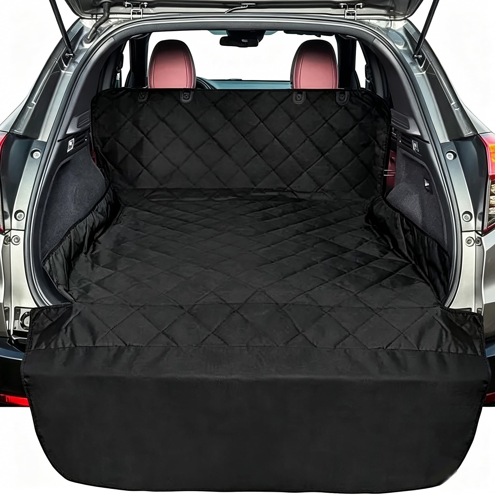 QIZUN Dog boot liner for Seat Ateca FR Facelift/Cupra Ateca 2017-2024, New Large,Dog Boot Mat Waterproof Non-slip Pet Travel Liner with Side Protection Scuff Guard