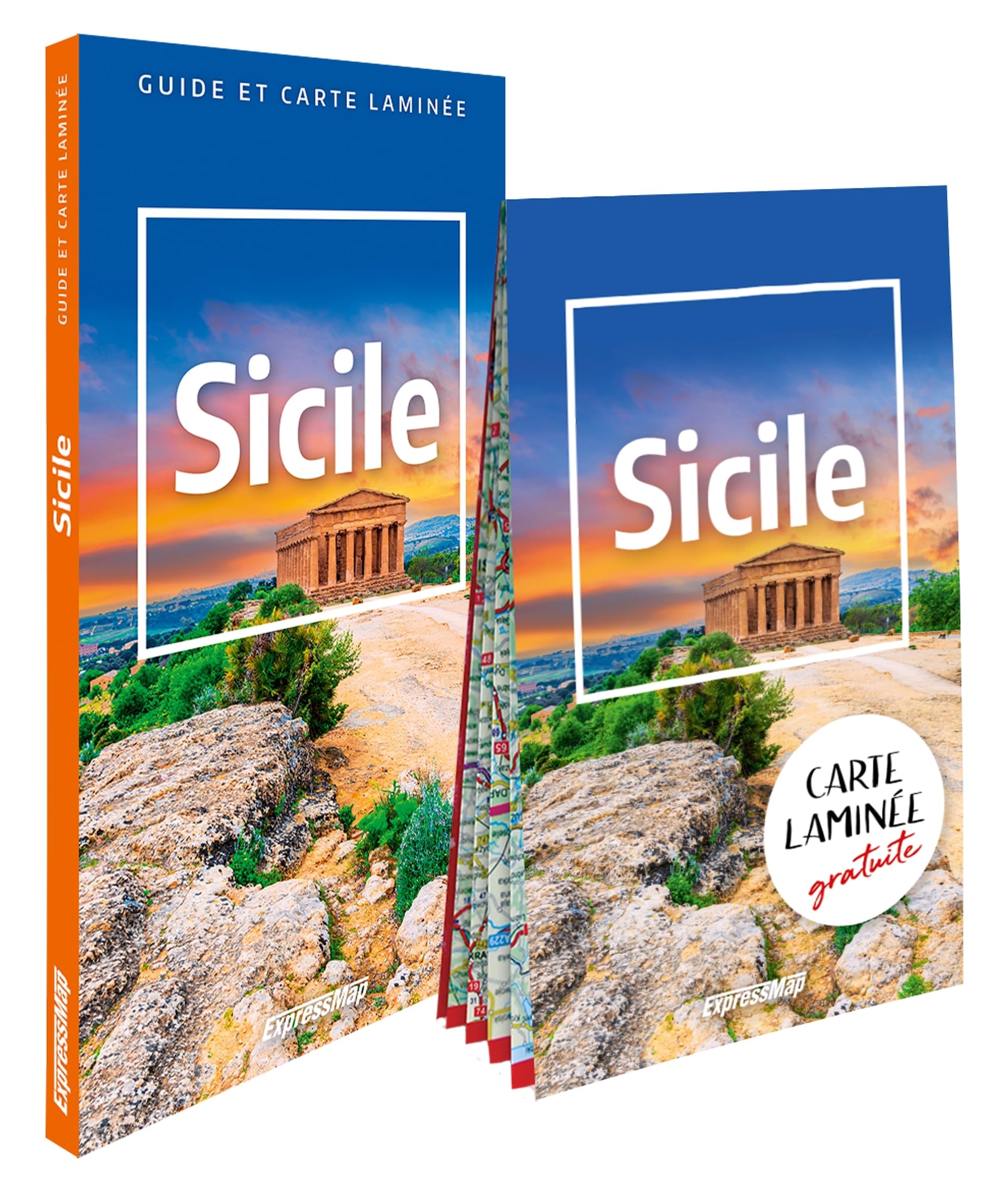 Sicile (guide et carte laminée): Avec 1 carte laminée 1/450 000