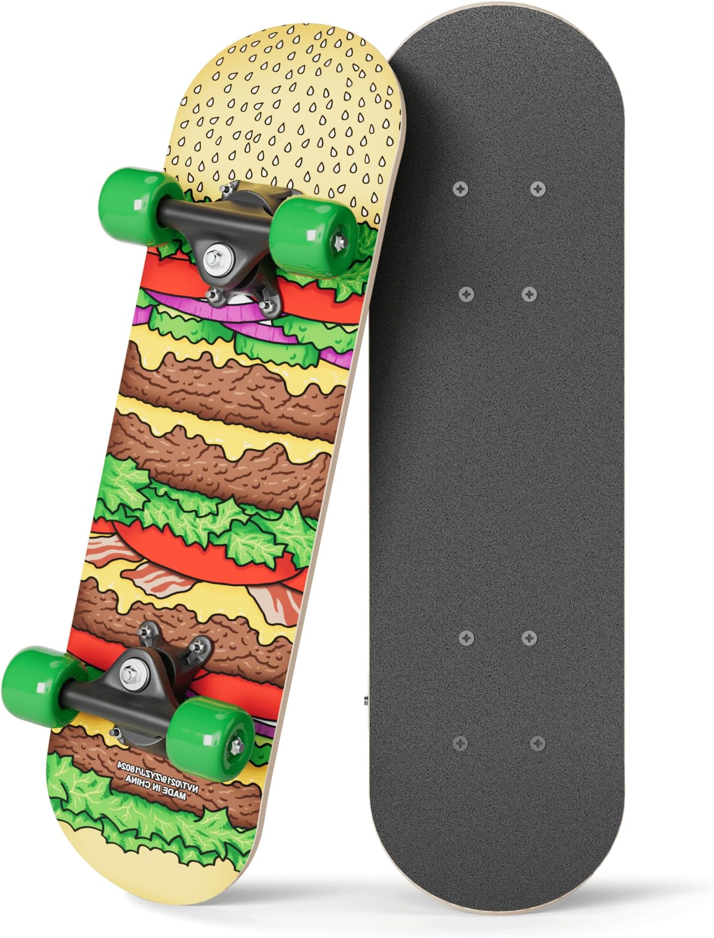 Rude Boyz 17" Micro Complete Skateboard | Maple Wood | ABEC 7 Bearings | Double Kick Concave Deck | Kids Skateboard, Ideal Toddler Cruiser Ages 2-5
