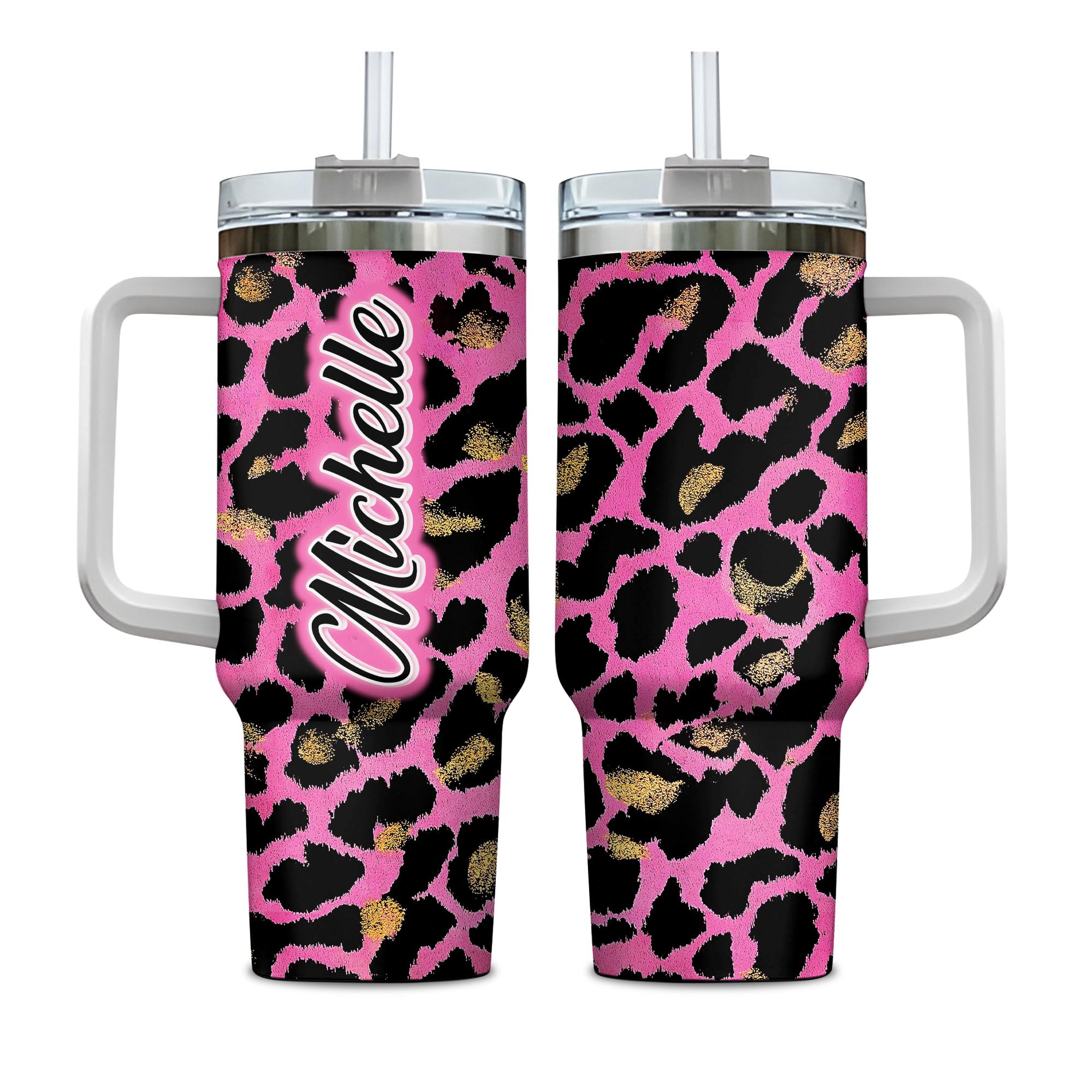 Amazon.com | Hyturtle Personalized Black Pink Leopard Print