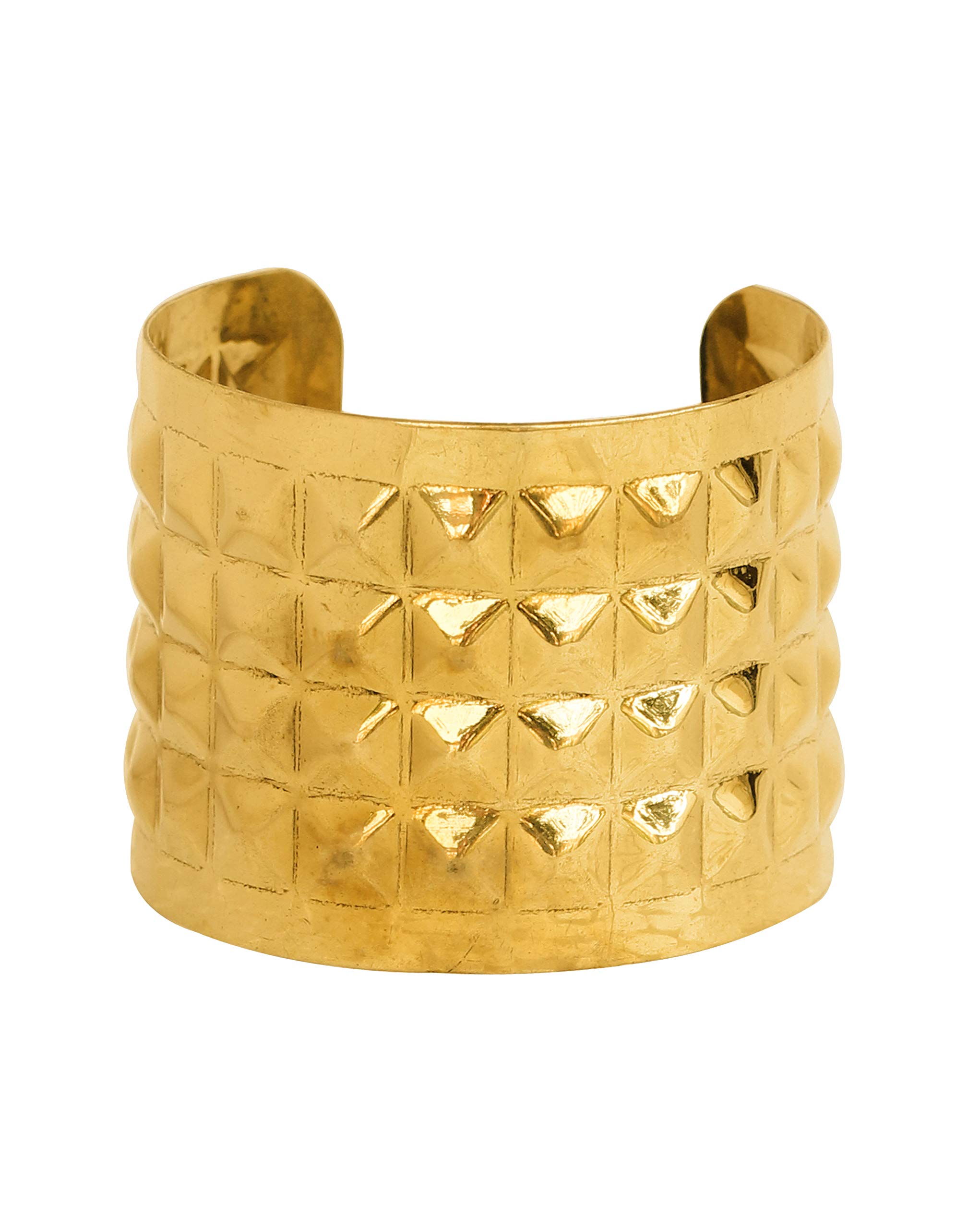Touchstone Indian Bollywood Desire Brass Base Exotic Workmanship Free Size Cuff Bracelet in Antique Gold Or White Or Copper Tone for Women.
