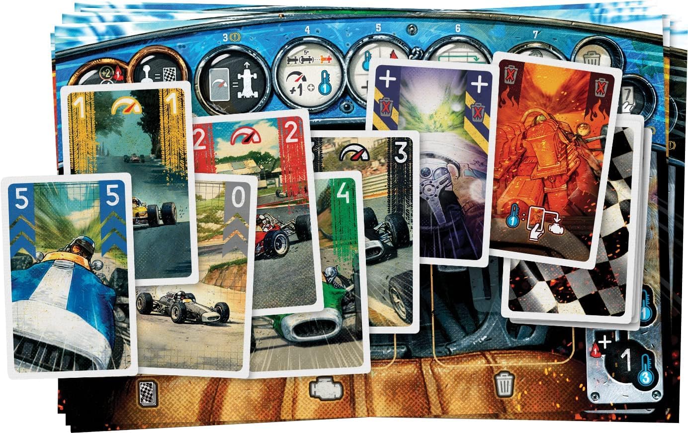 Asmodee - Heat - Jeu de Stratégie de Course Automobile - Jeu de Société