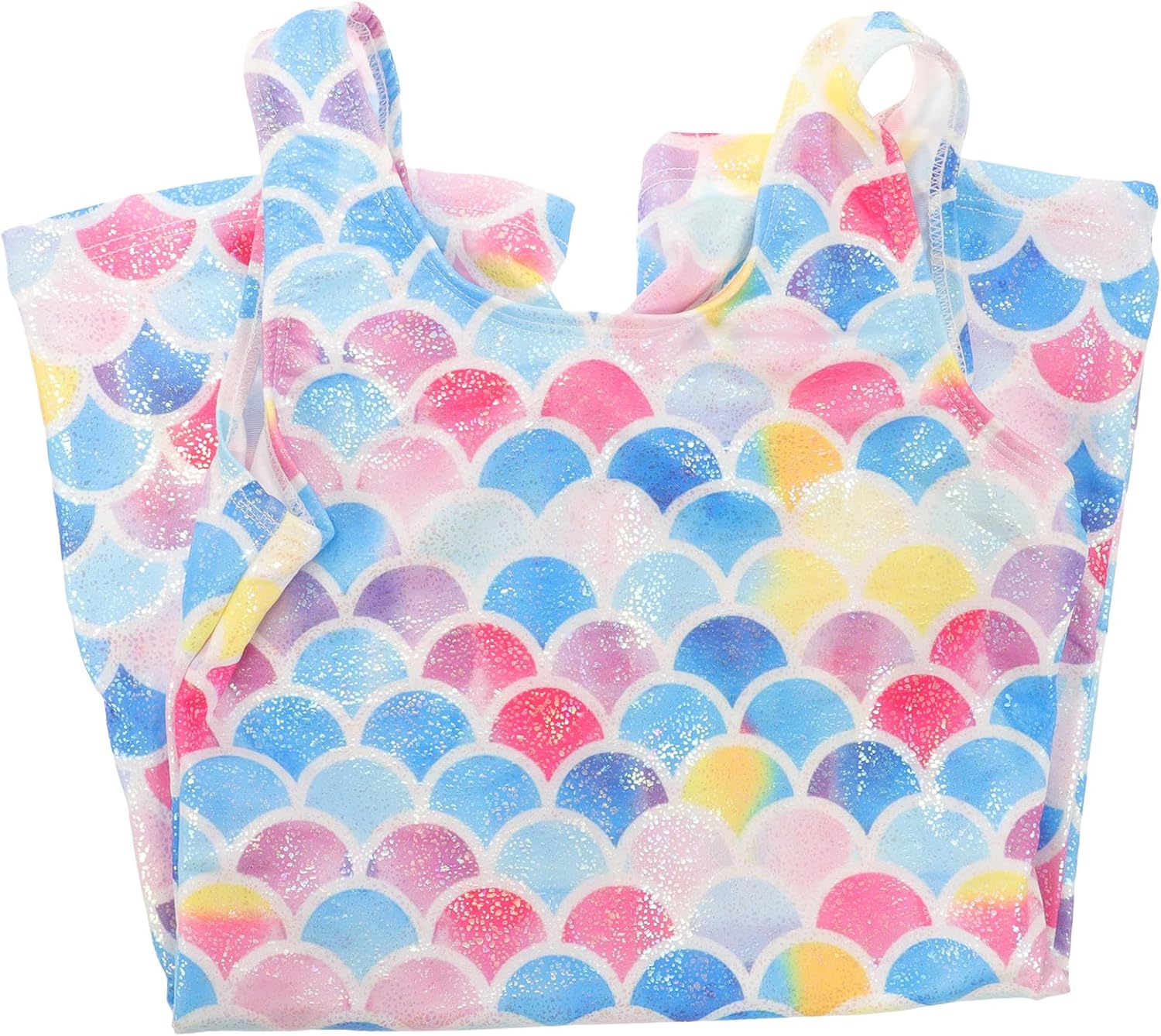 Gymnastics Leotard Sleeveless Dance Clothes Elastic Skin-friendly Leotard for Gymnastics Practice and Performance 110cm Mermaid Design