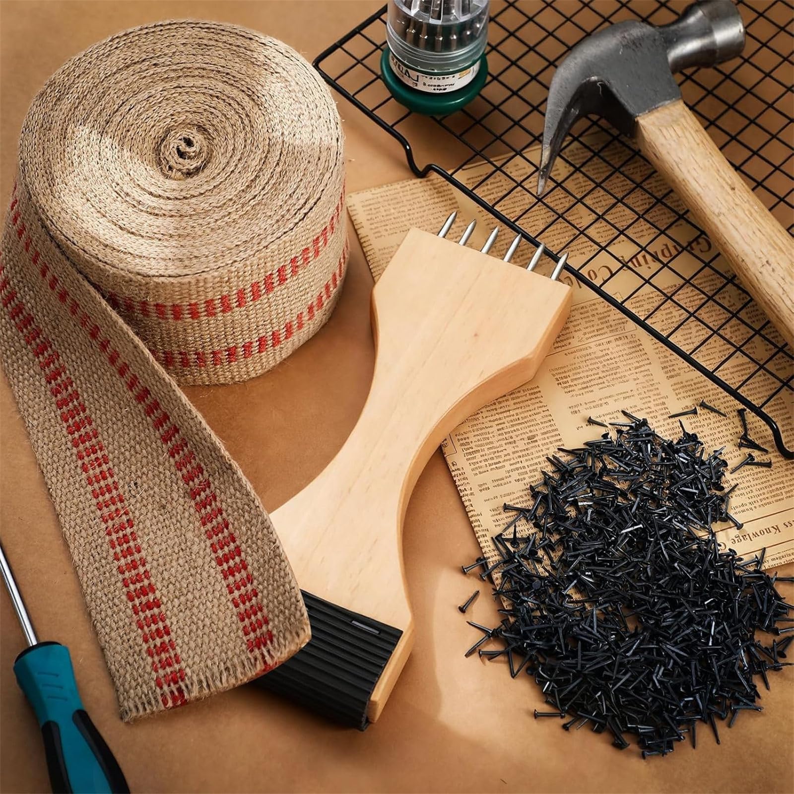 Équipement de poinçonnage professionnel fabriqué à partir de bois dur pour travaux manuels et restauration de meubles - Fixation facile des meubles