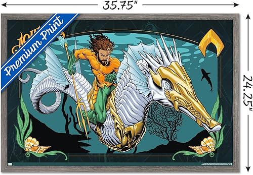 Miniatura 28 de Trends International DC Comics Movie Aquaman y el Reino Perdido - Póster de pared con ilustración de Aquaman, 14.72 x 22.37 pulgadas, versión