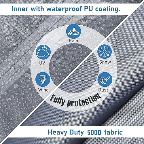 Miniatura 3 de Fundas para muebles de exterior con revestimiento de poliuretano impermeable para muebles de patio cubierta resistente para mesa exterior y silla de