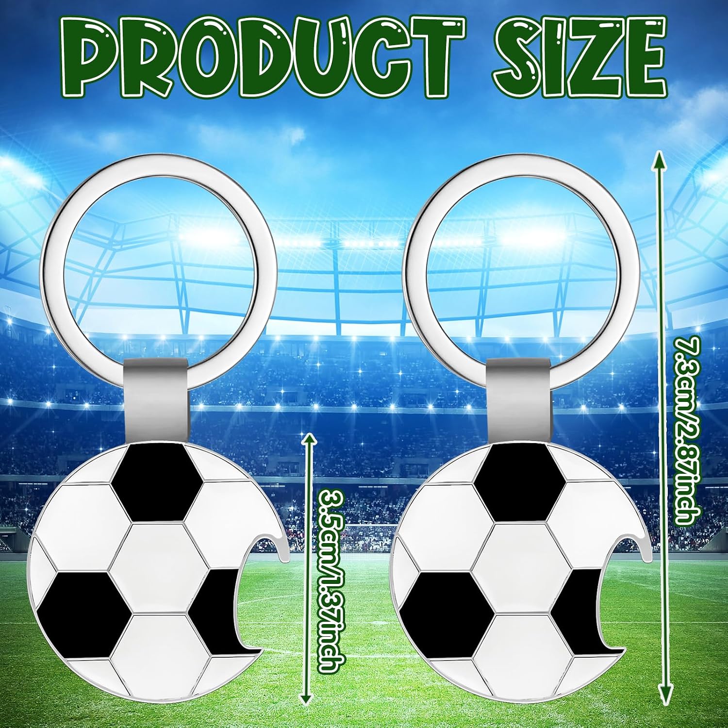 Soccer Bottle Opener Keychain - Premium Zinc Alloy Football Fan Gift with Pull Tab Design, Sports Souvenir for Beer Parties, Game Day & Soccer Enthusiasts (2026 Cup) image 2