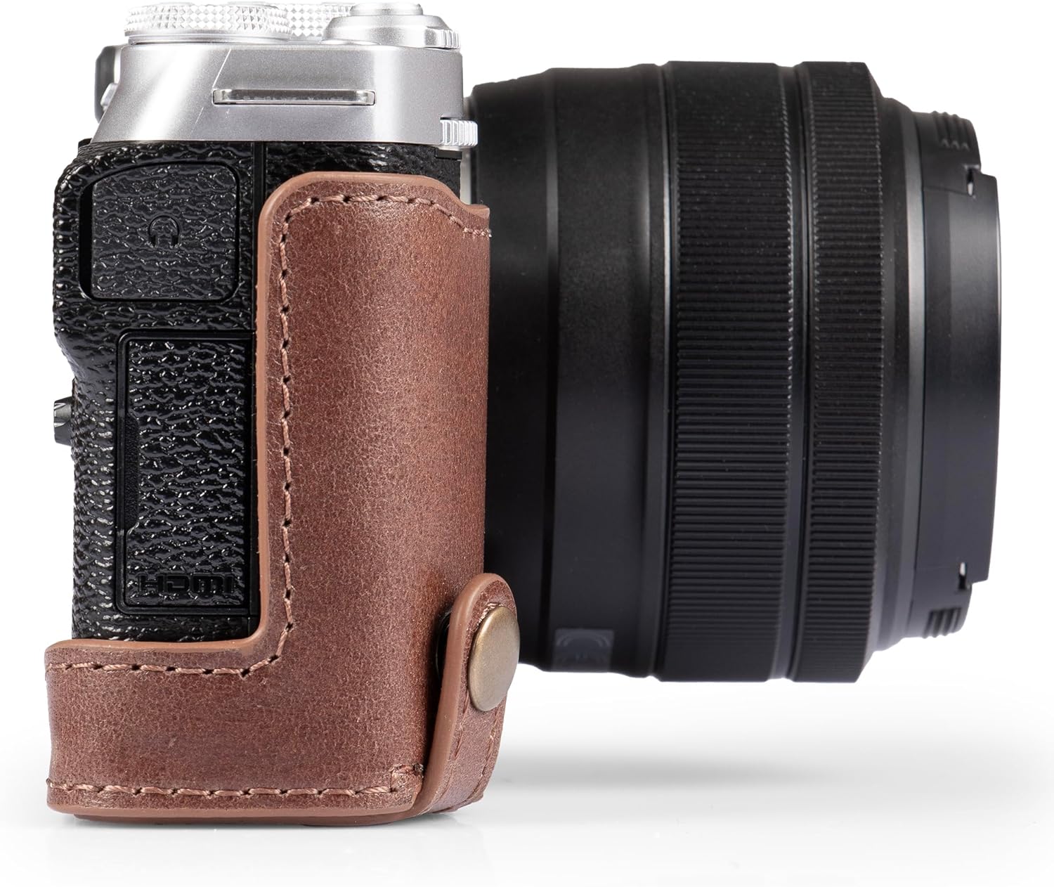 MegaGear Genuine Leather Half Camera Case Compatible with Fujifilm X-M5