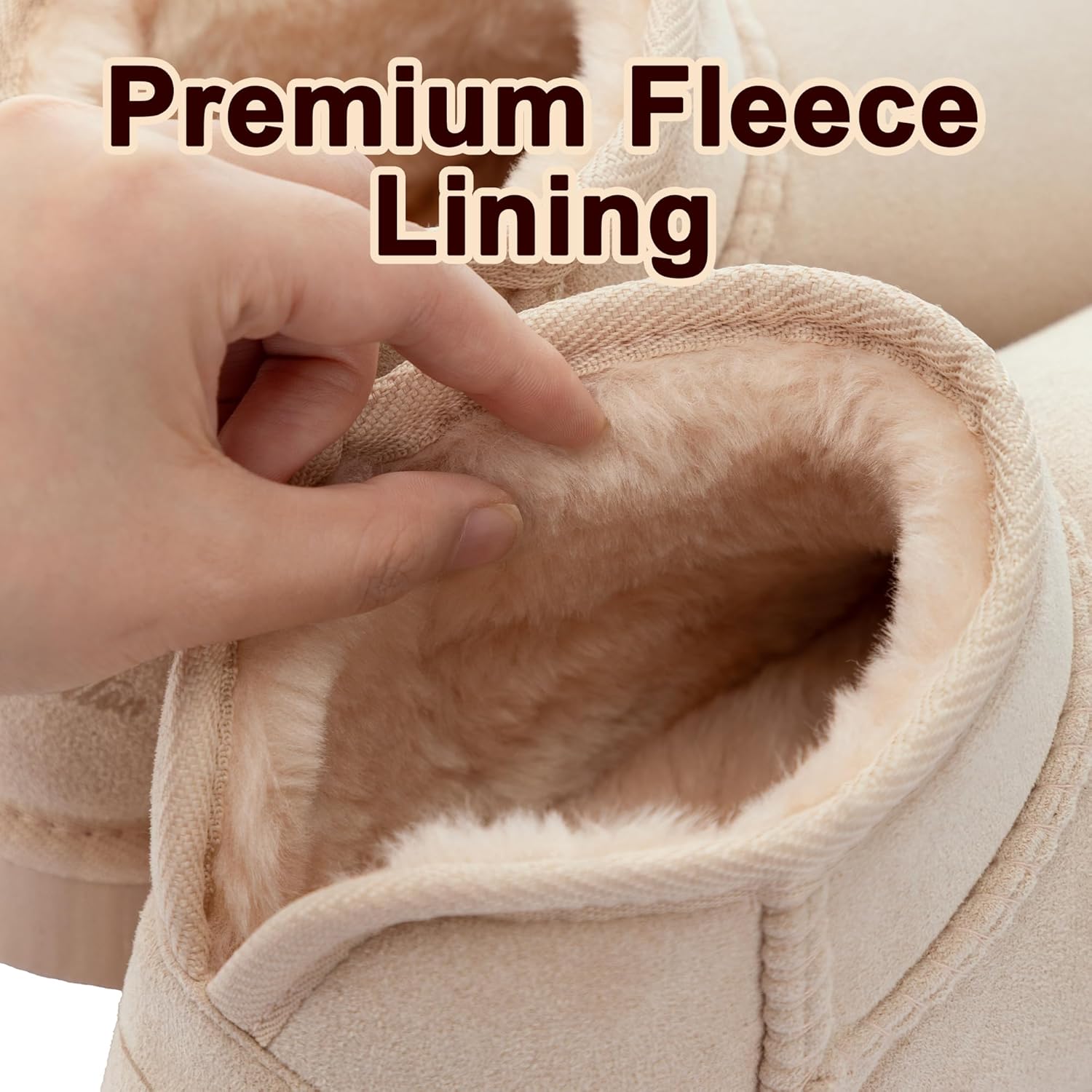 Wishcotton Women's Cozy Short Bootie Slippers, Winter Warm Hard Bottom House Shoes with Fuzzy Lining for Indoor Outdoor - Image 4