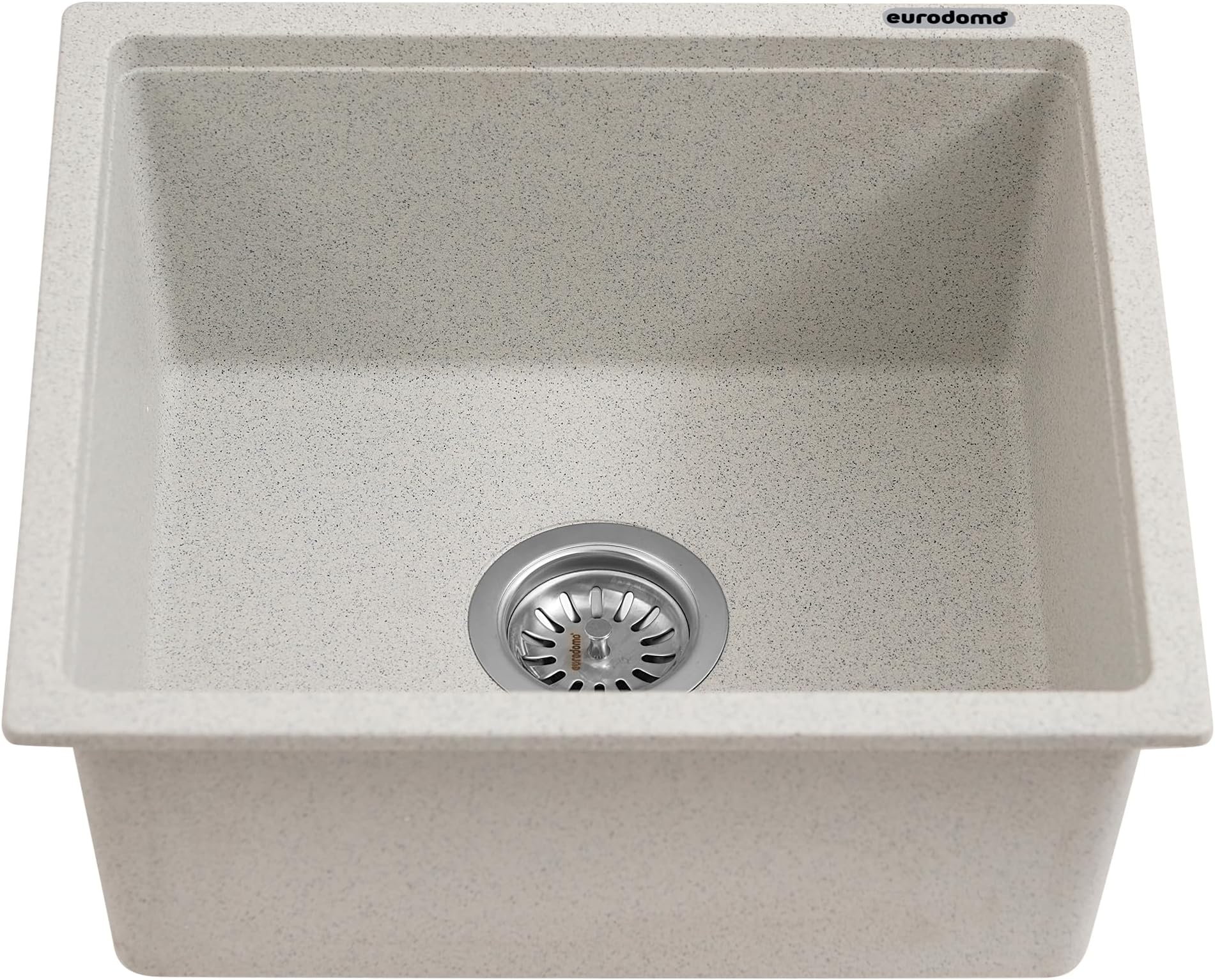 16"x18" Single Bowl Quartz Sink |Silver Colour |Scratch Proof |Easy to Clean |Minimizes Sound |Heat Resistant| International Standard Quality| Top/Under/Flush Mount Installation|5Yrs Warranty