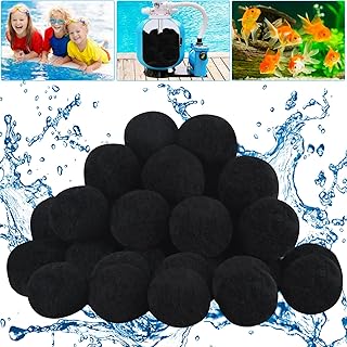 Maturead JUCJET 3.1 Lbs Pool Filter Balls Eco-Friendly New Fiber Filter Media for Swimming Pool Aquarium Fish Tanks Filters Alternative to Sand (Equivalent to 110 Lbs Filter Sand)