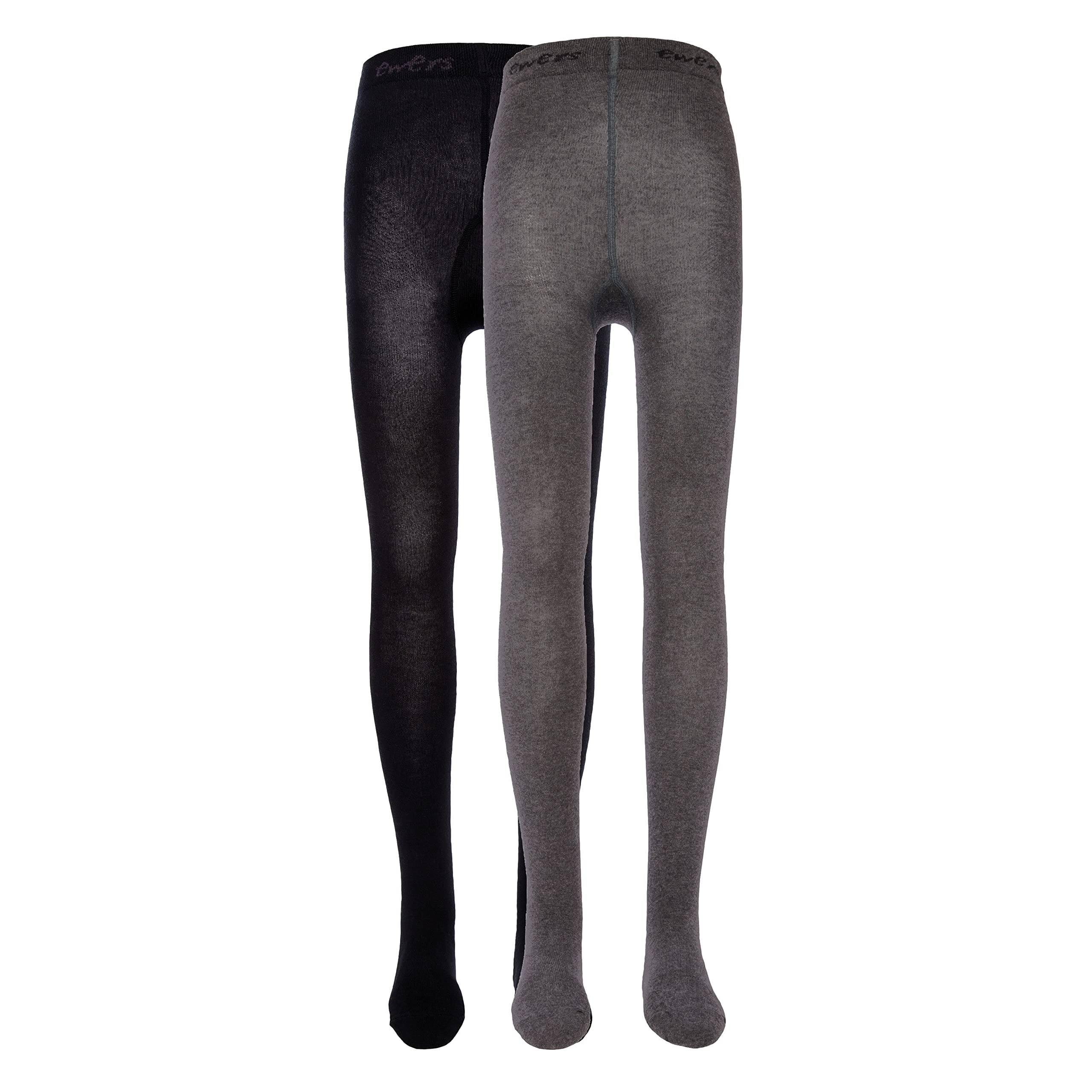 EWERS 2-pack collant per bambini a tinta unita, doppia confezione di collant in cotone per bambine e bambini, MADE IN EUROPE