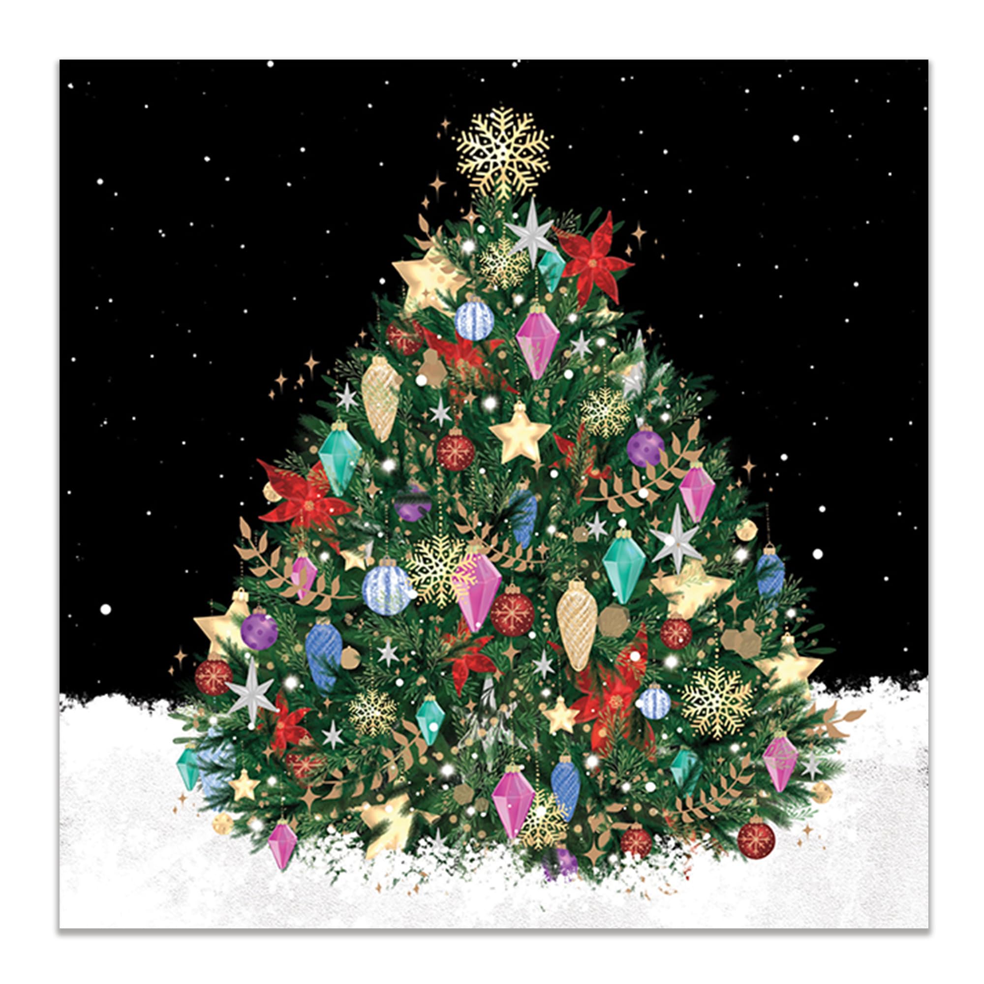Noel Tatt Charity Christmas Cards Pack of 10 Elegant Christmas Tree