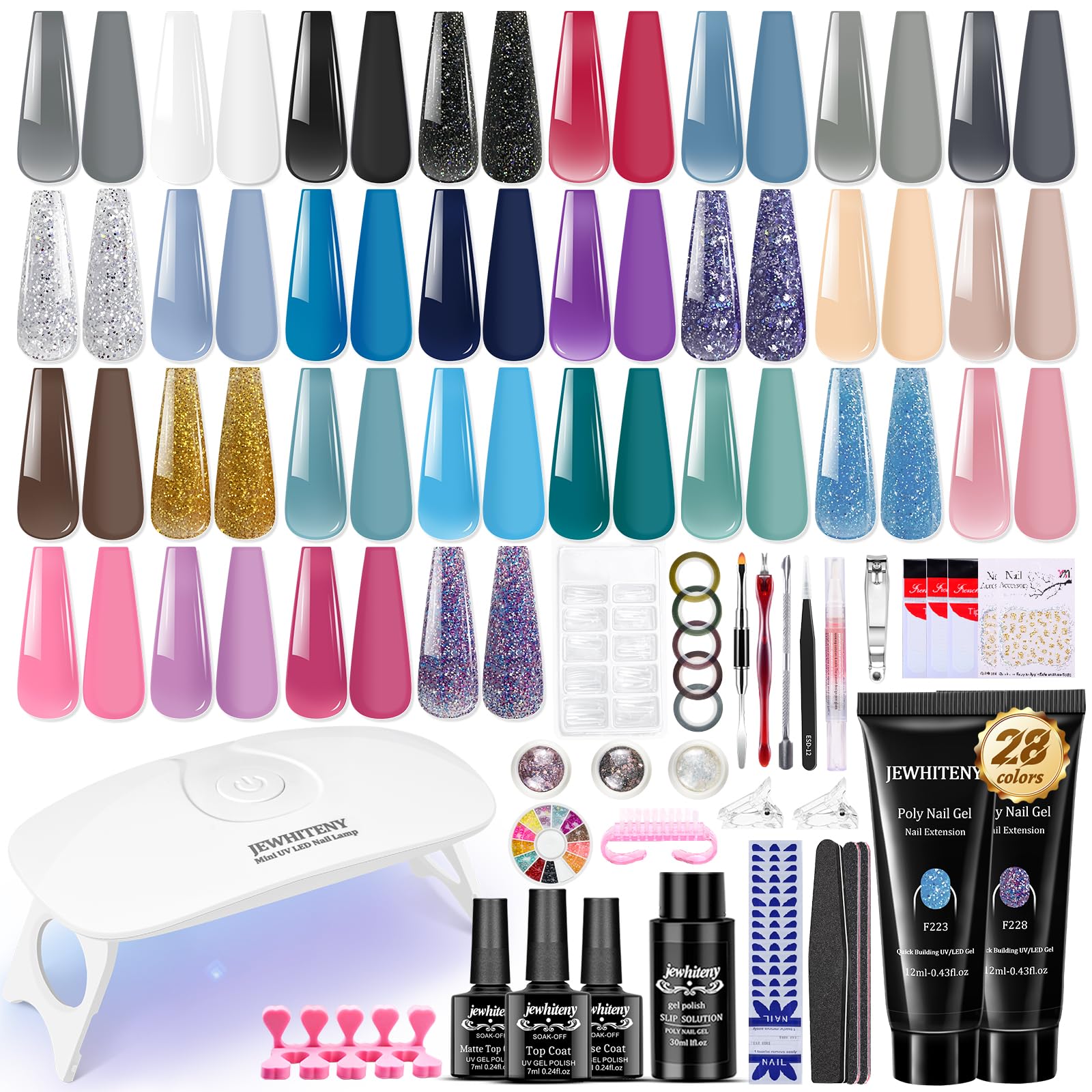 Mystic Wonderland Kit: Spring Nails 45 Colors Nail All in one Starter Kit (total 68pcs)