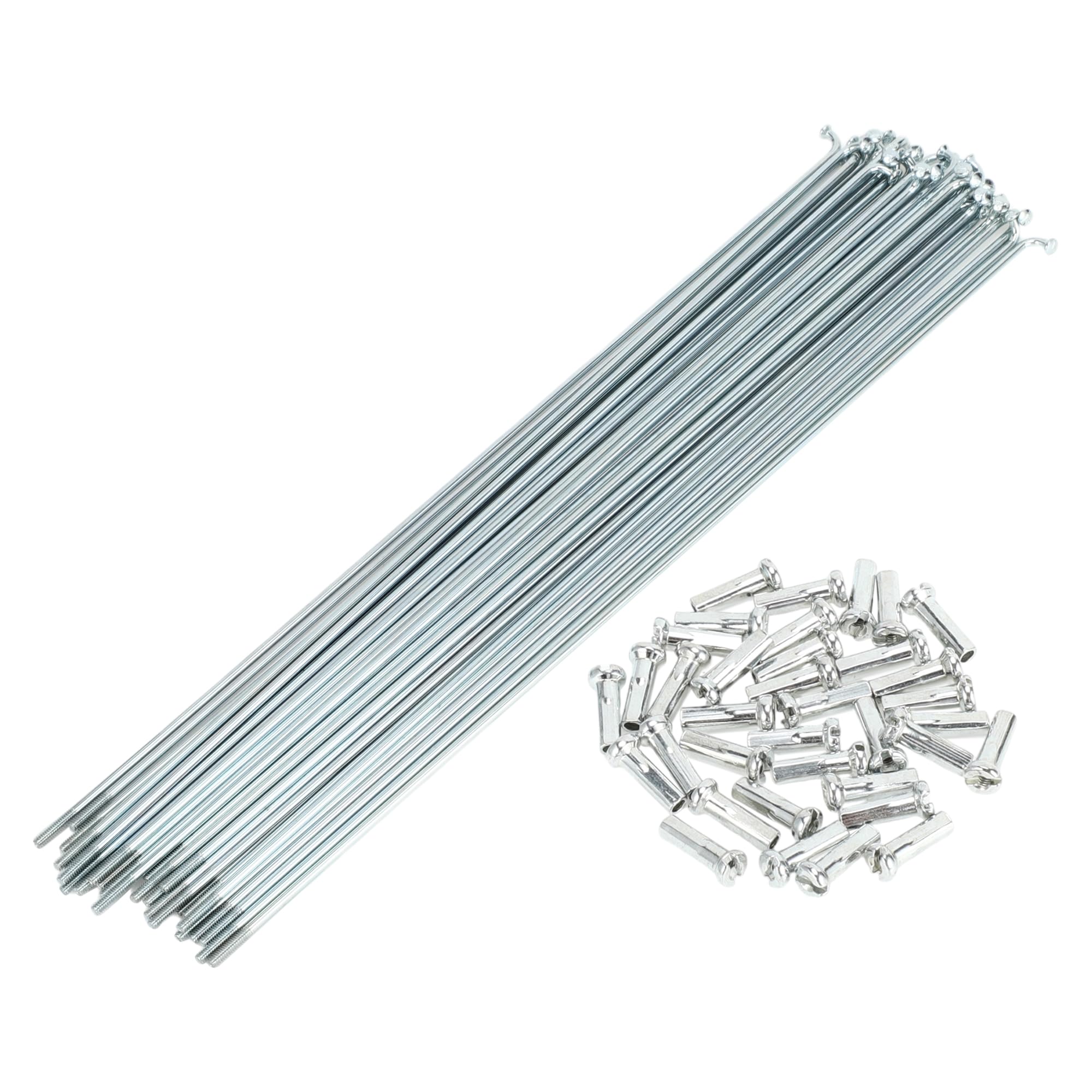 TUCKBOLD Bicycle Spokes Bike Wheel Spokes Silver Tone Nipple 1 Set 14G 231mm Length Carbon Steel Galvanized