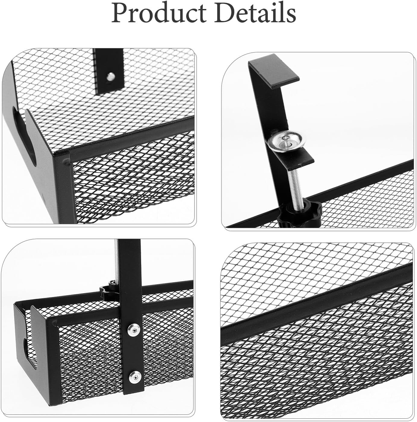 Veemoon Desk Cable Organizer Tray Wire Hiders for Desk Cord Management Tray 40cm Large Black Cable Holder for Home Office Workspace