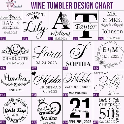 Miniatura 3 de Gifts Inscribed Vaso de vino personalizado con tapa, vaso de acero inoxidable personalizado grabado, taza de viaje personalizada con aislamiento