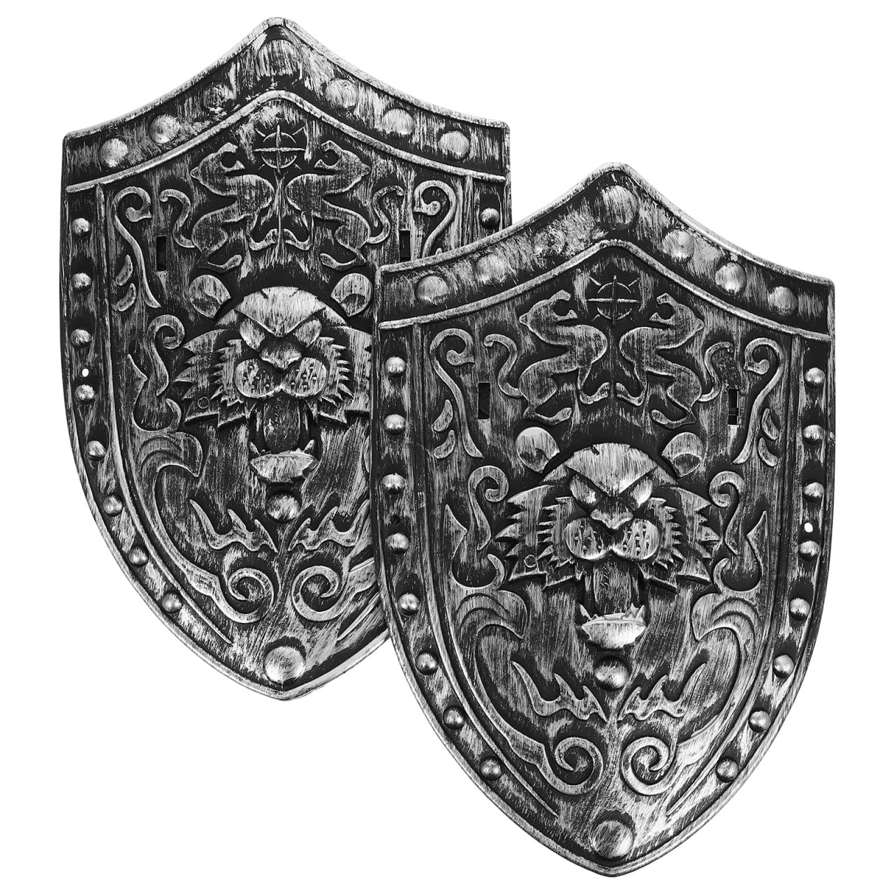2 Pack Medieval Knight Shield Toys for Boys and Girls Halloween Costumes Accessories Plastic Lion Guard Sword Set for Boys Pretend Play