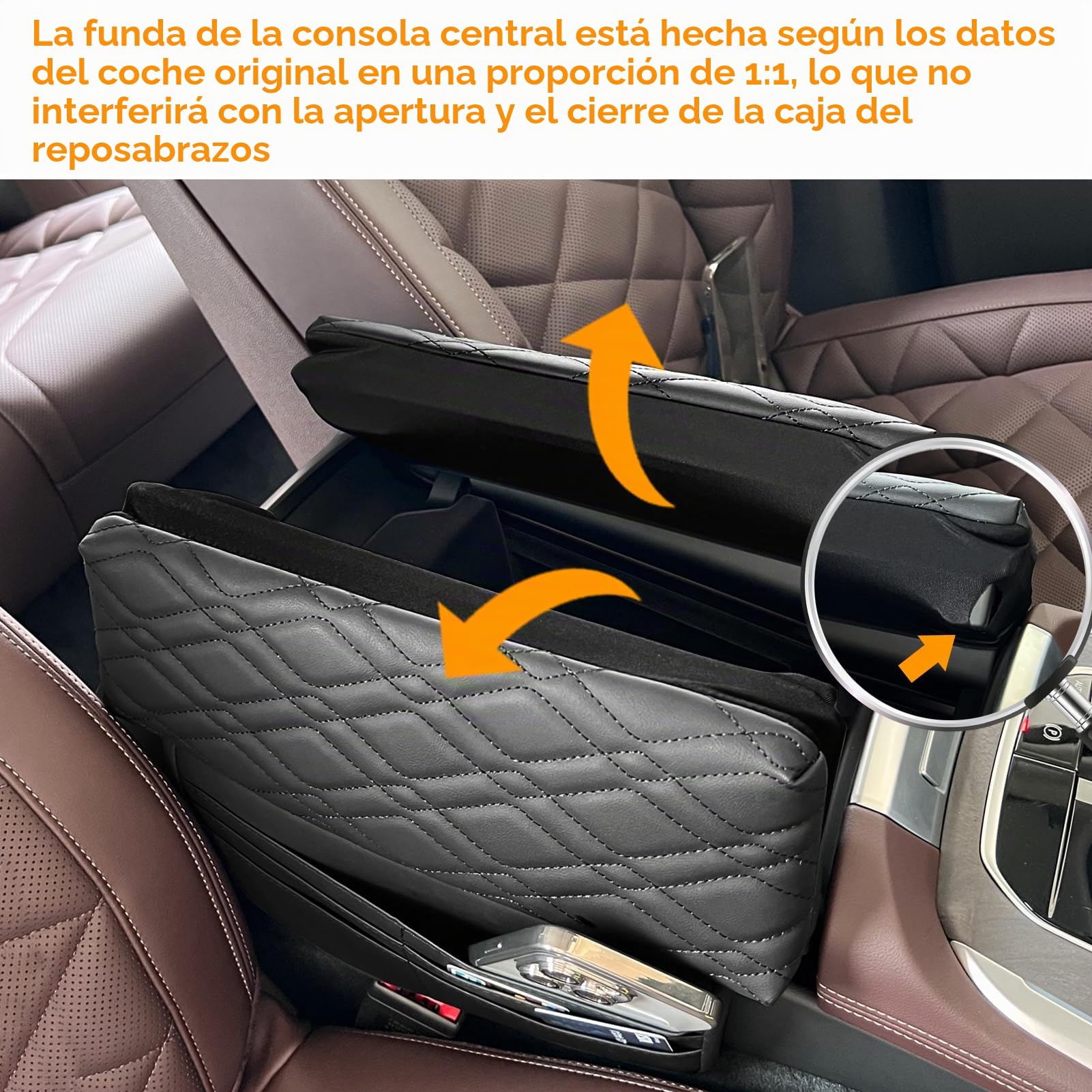 TTCR-II Fundas para Reposabrazos Compatible con BMW X5 G05 X6 G06 X7 G07