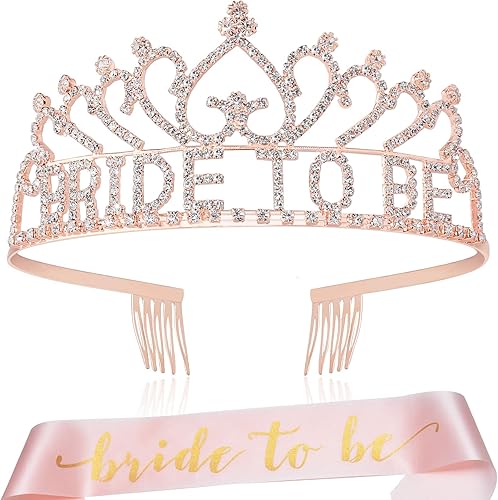 Coucoland Tiara de corona para mujer y novia para mujer, con diamantes de imitación, diadema para boda, despedida de soltera