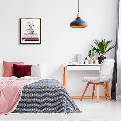 Miniatura 3 de Stupell Industries Book Stack Fashion Candle Pink Rose, diseño de Amanda Greenwood