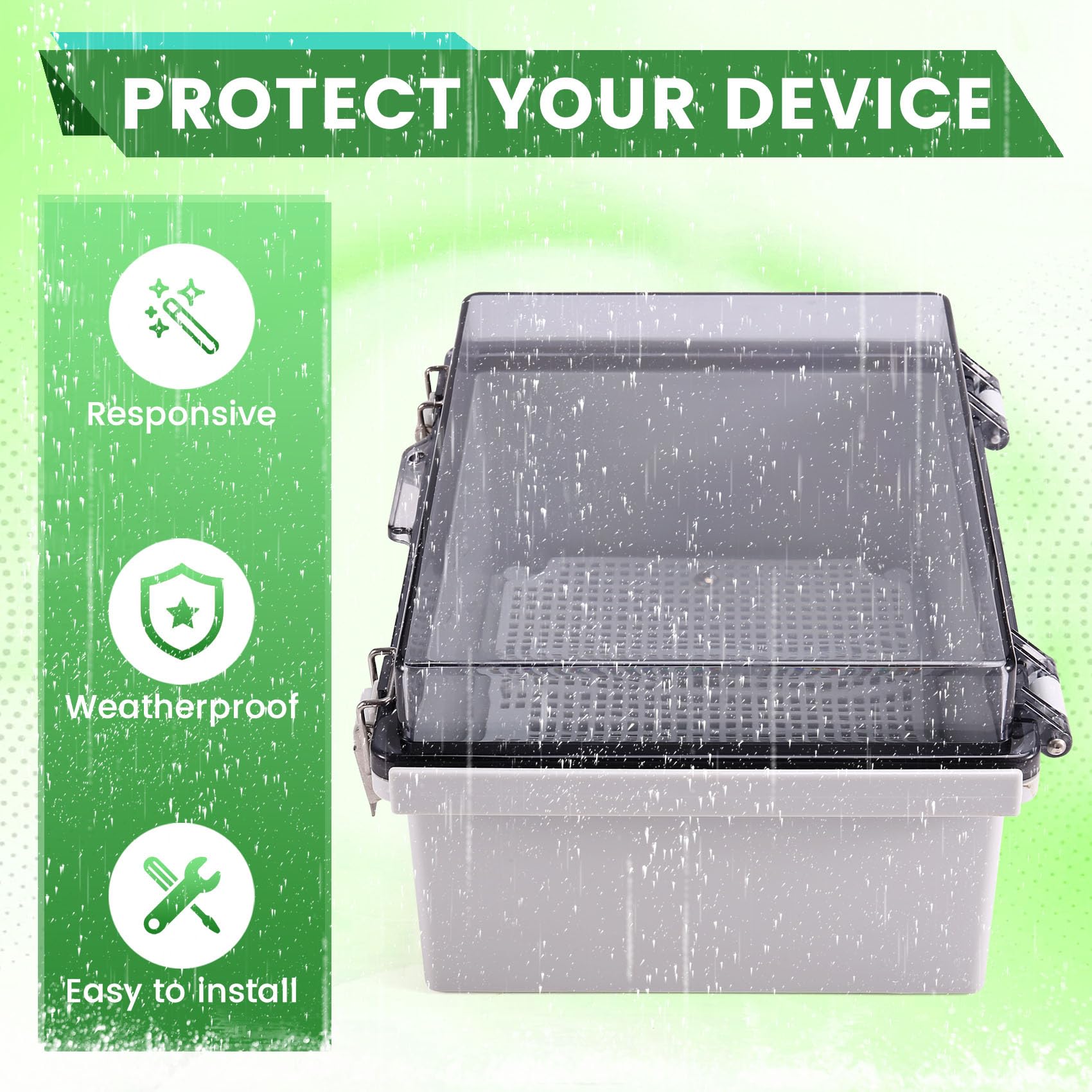 WLAN-Gehäuse für Den Außenbereich, Wetterfest, Verschließbar, WLAN-Box für Den Außenbereich, Wasserdicht, Switch-Router-Gehäuse, 22,1 X 17,1 X 11,9 cm