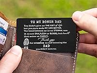 Vista 6 de Tarjeta de regalo para padrastros, regalo para padre padrastro de parte de los hijos e hijas, regalo para navidad, cumpleaños, boda para padrastros