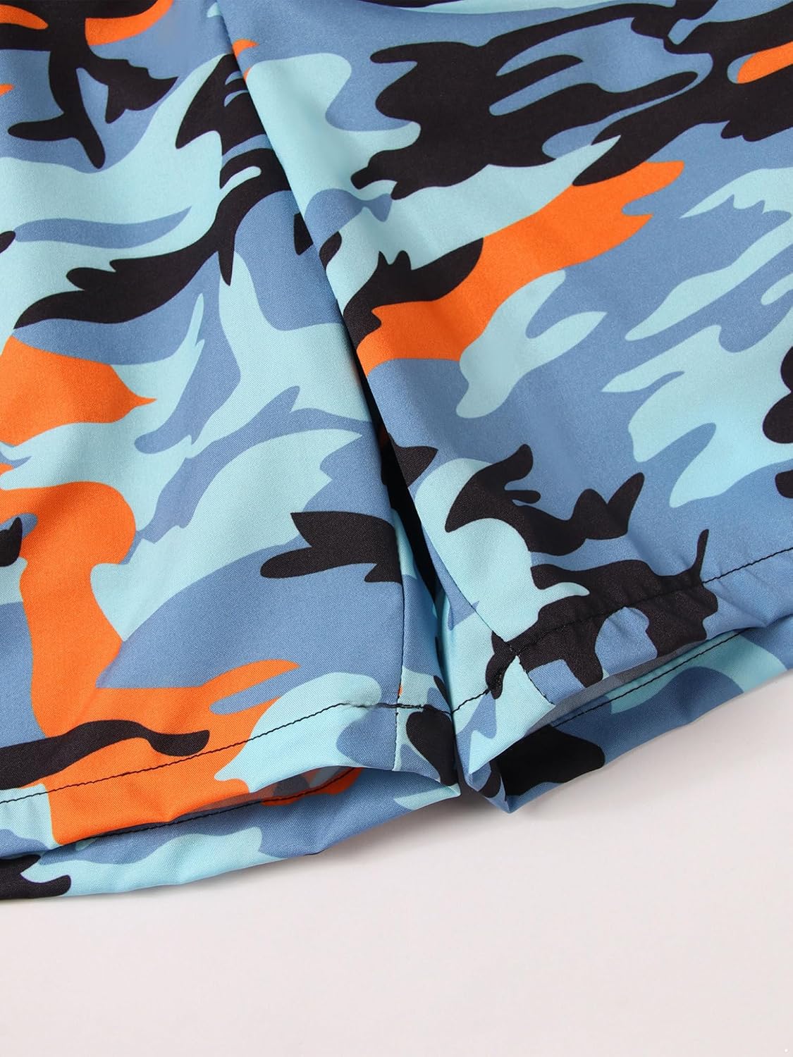 Kids Boys Swimsuits Hawaii Print Short Sleeve Swim Top with Beach Shorts Rash Guard