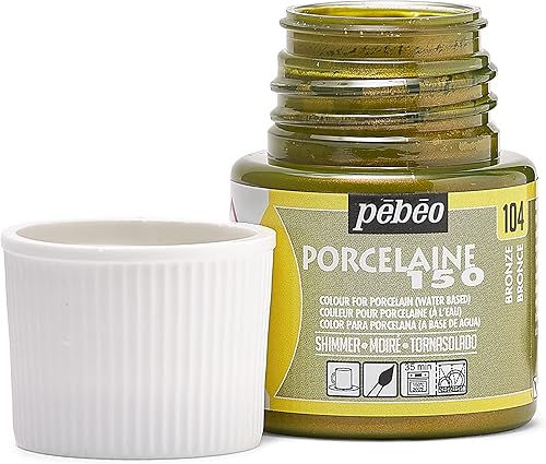 Miniatura 2 de Pebeo Porcelaine 150 - Pintura de porcelana, botellas de 1.5 fl oz, bronce brillante