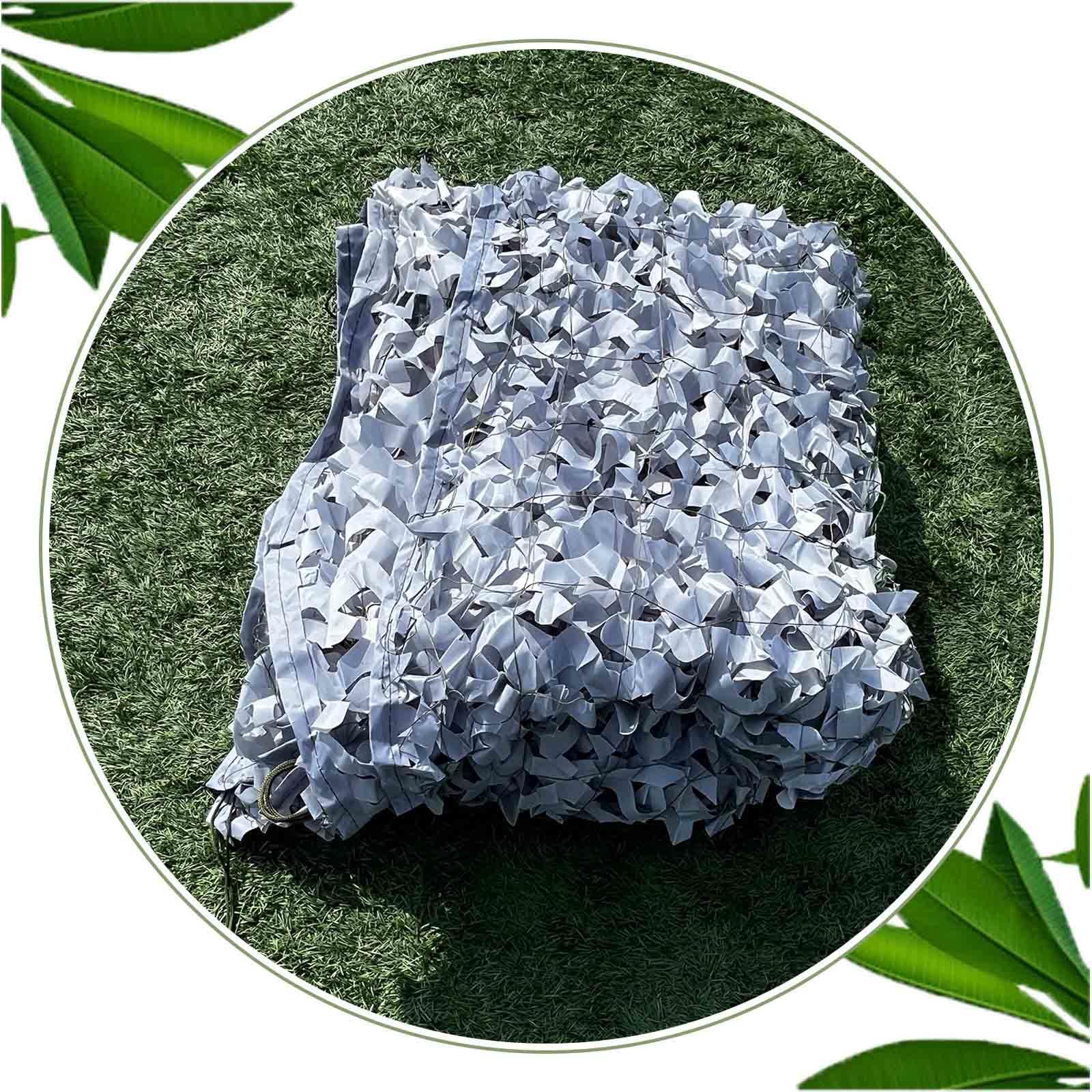 Xrdbfd Grey Camouflage Net 1.5X2/2X4/3X6/4X5m, Sunscreen Camo Netting, Garden Pergola Shade Netting, Military Hunting Camouflage Netting, Outdoor Reinforced Camo Net,-2X6m(6.6 * 19.7Ft)
