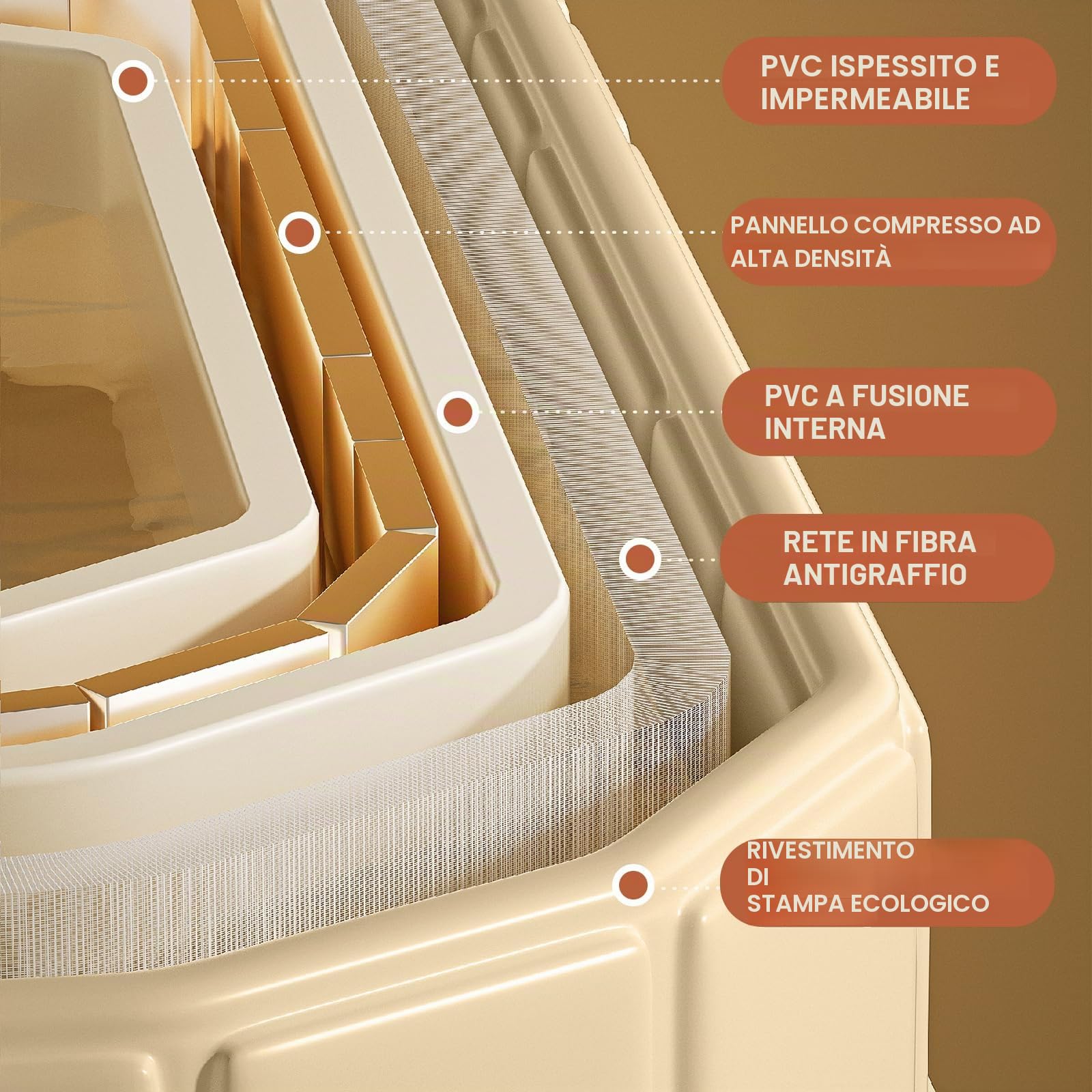 Vasca da bagno pieghevole per adulti con coperchio, design isolante portatile, vasca pieghevole profonda, include cuscino per seduta e tubo di scarico, 1,5 metri, arancione/oro