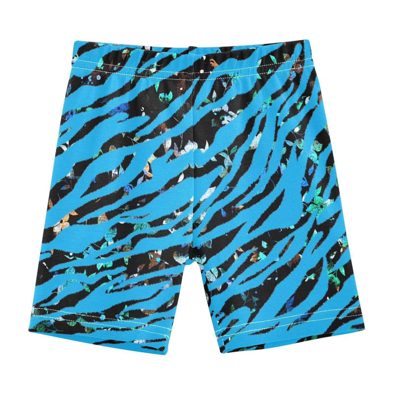 JHKKU Girls Tiger Print Shorts Cotton Cartwheel Bike Kids Biker Under Dress Dance Short Girl Clothes 8Y