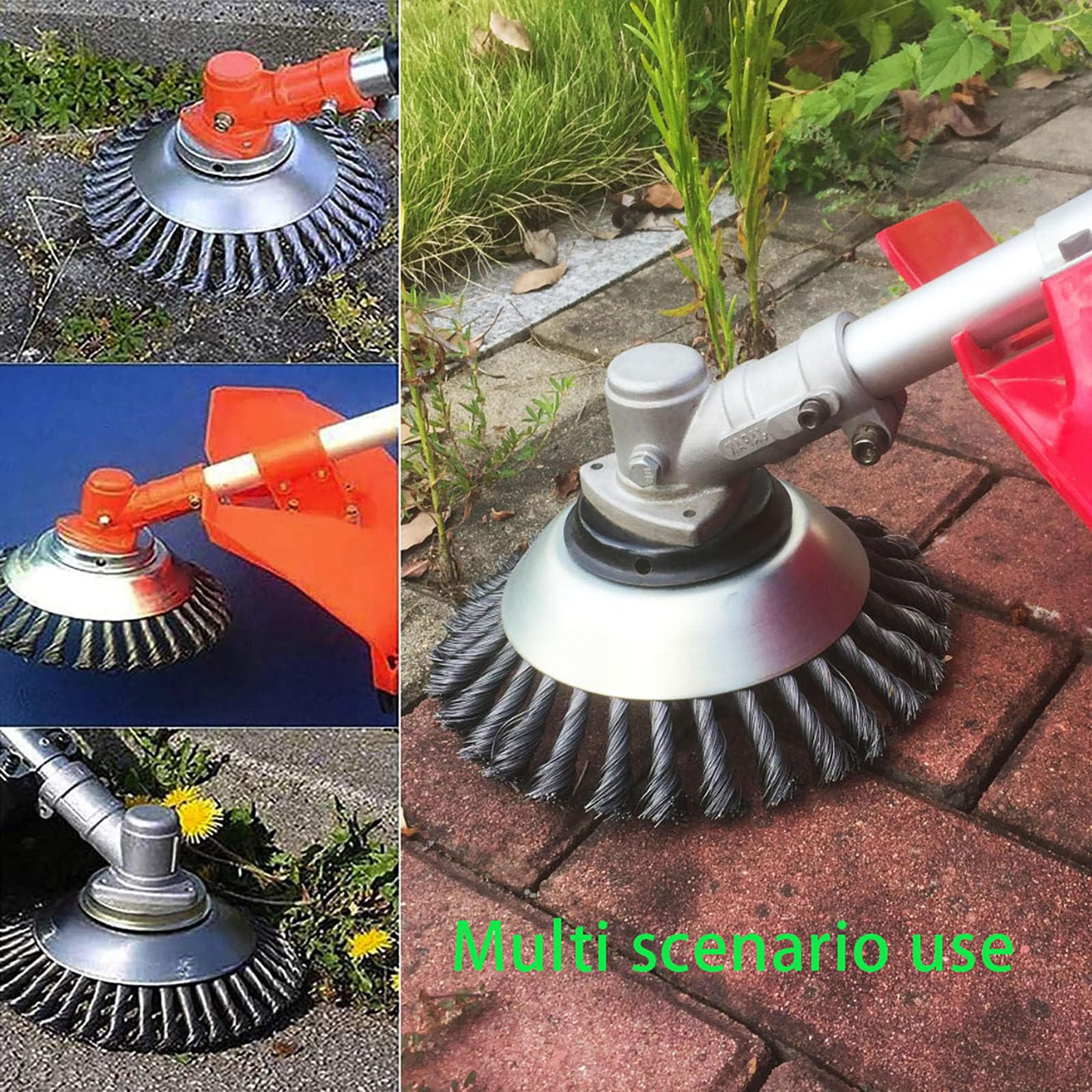 OFCOX Cabezal de corte de césped de alambre de acero indestructible de 10 pulgadas, devorador de cuchillas de maleza, accesorios de cabeza de wacker de malezas, hoja de disco de deshierbe, compatible