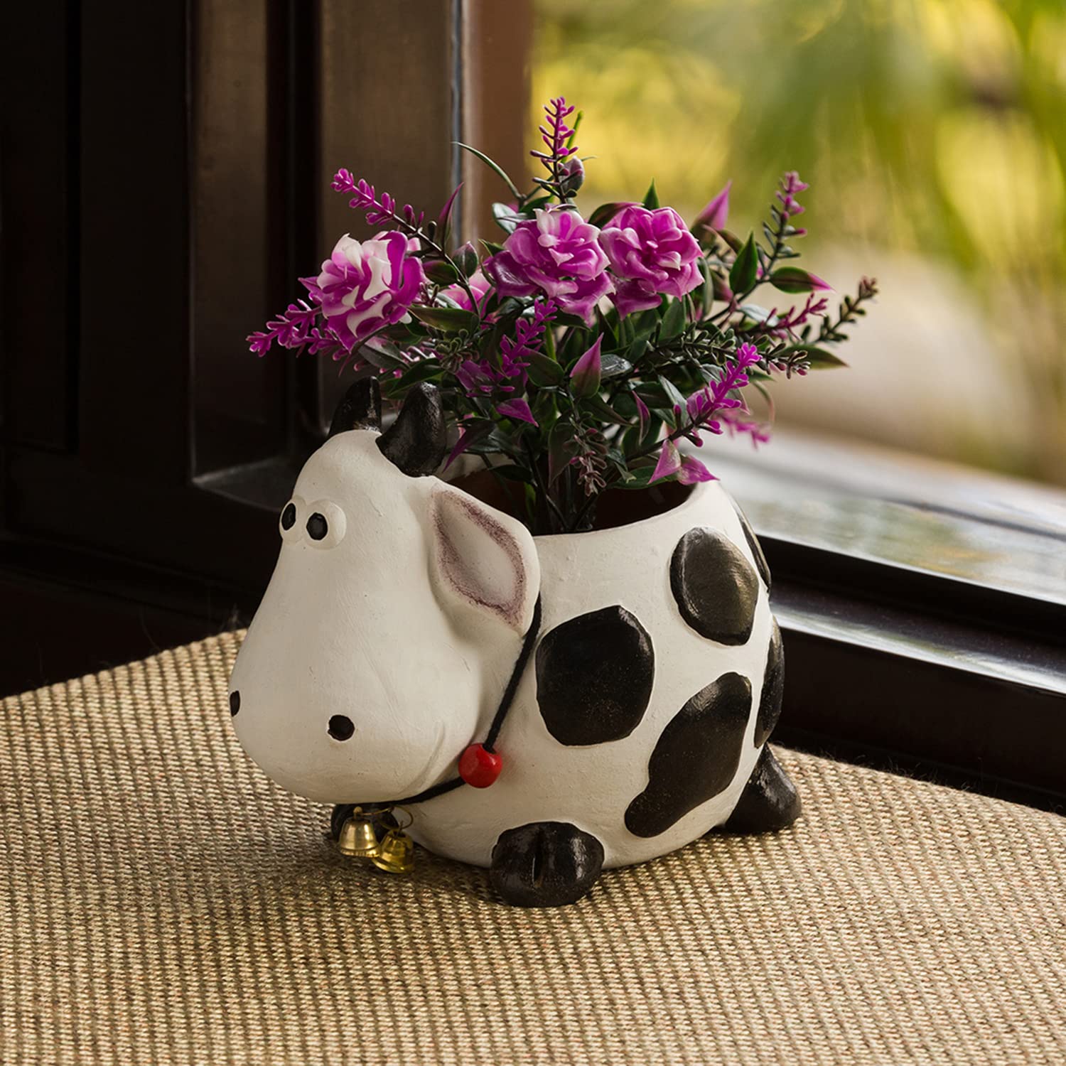 ExclusiveLane Kangaroo Table Planter - Handpainted Terracotta -8