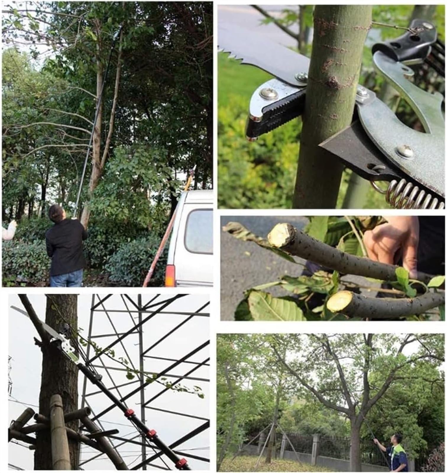 NAKEAH Sierra de Poste telescópica Profesional, podadoras de árboles, derivación Extensible, Herramientas for jardinería y jardín con Hoja de Acero (Color : 7.2m)