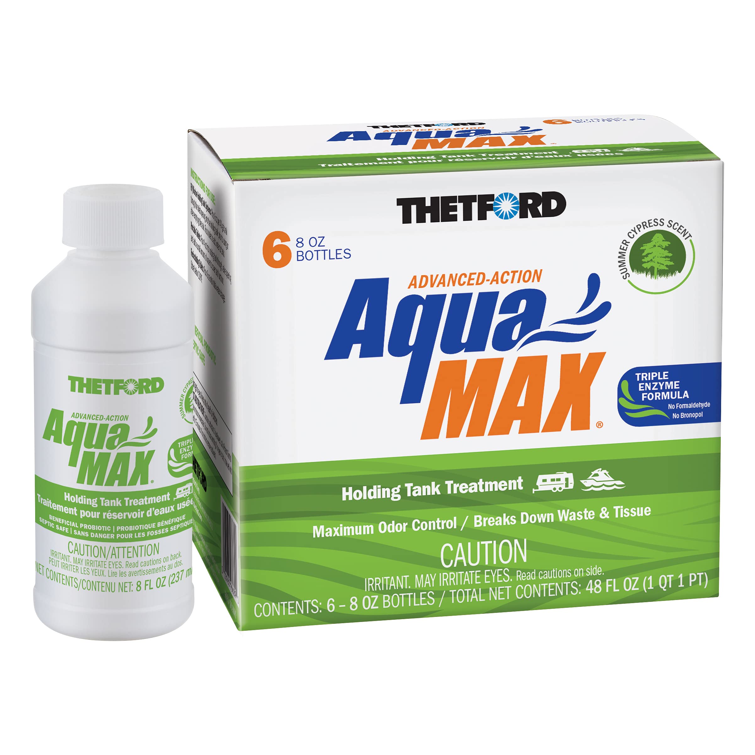 Thetford AquaMAX Summer Cypress Scent RV Holding Tank Treatment, Formaldehyde Free, Waste