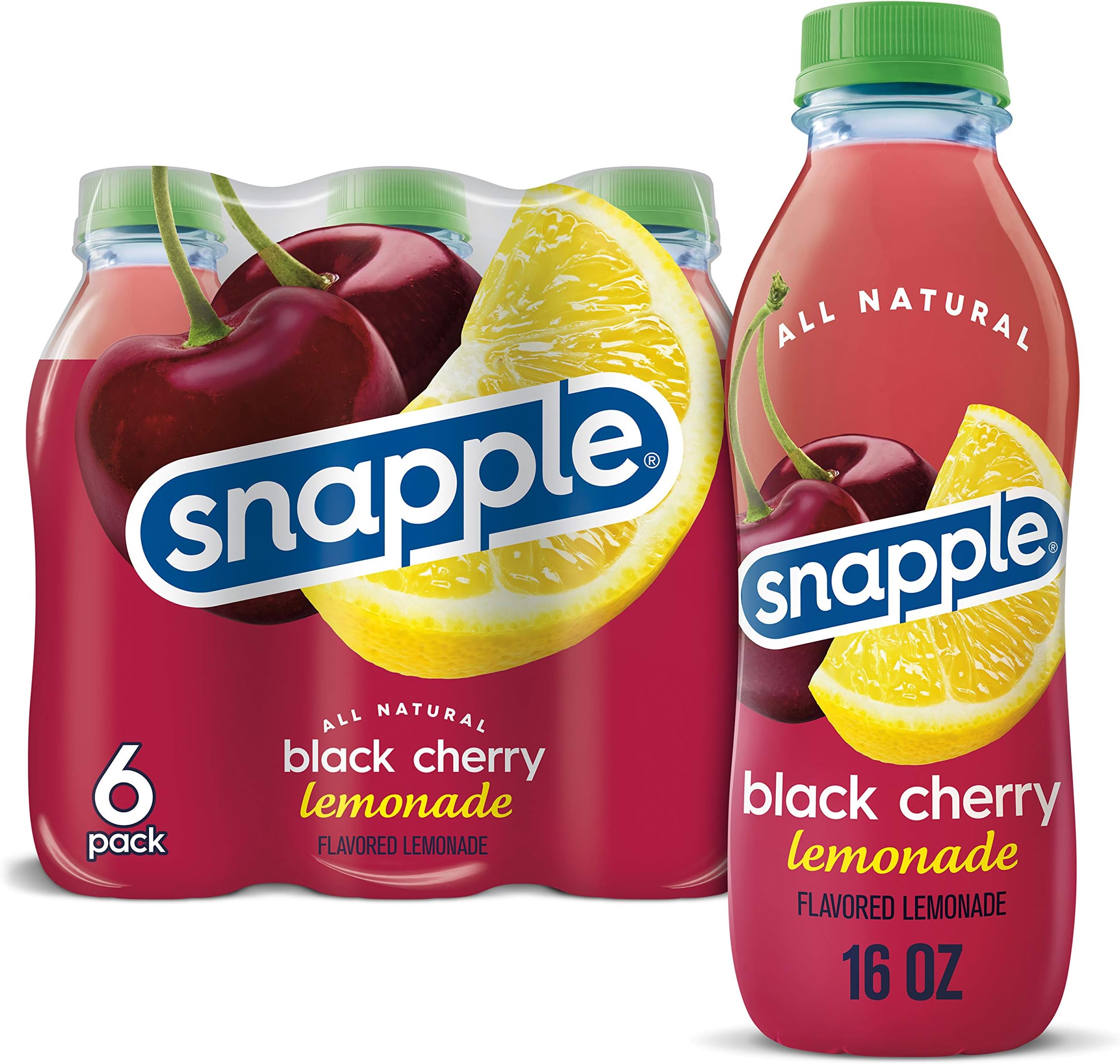 Black Cherry Lemonade, 16 fl oz recycled plastic bottle, 6 pack