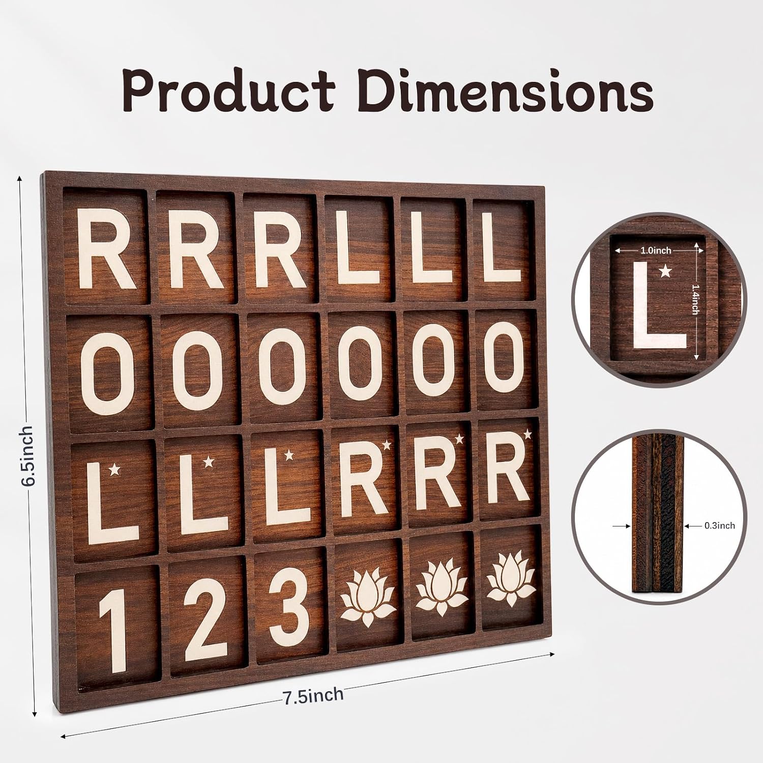 Mahjong Practice Board Solo Play, Solo Mahjong Board Practice, Portable Single Player Training Tray Fits Standard American Mahjong Tiles, Practical Game Tray for Daily Solo Mah Jongg Practice, Brown image 2