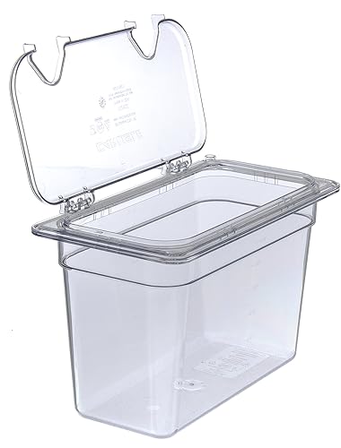 Miniatura 9 de Carlisle FoodService Products Sartén de plástico para alimentos, tamaño 13, 8 pulgadas de profundidad, transparente