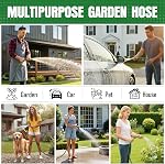 Non-Expandable Garden Hose 25ft, Heavy Duty Flexible Water Hose, Kink Resistant Lightweight Hybrid Hose with Durable Fabric Skin, Leakproof Hose Male to Female Fittings