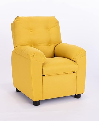 Miniatura 3 de ICE ARMOR 99-8001YE - Sofá reclinable con respaldo copetudo para niños, con reposabrazos y reposapiés en acabado amarillo