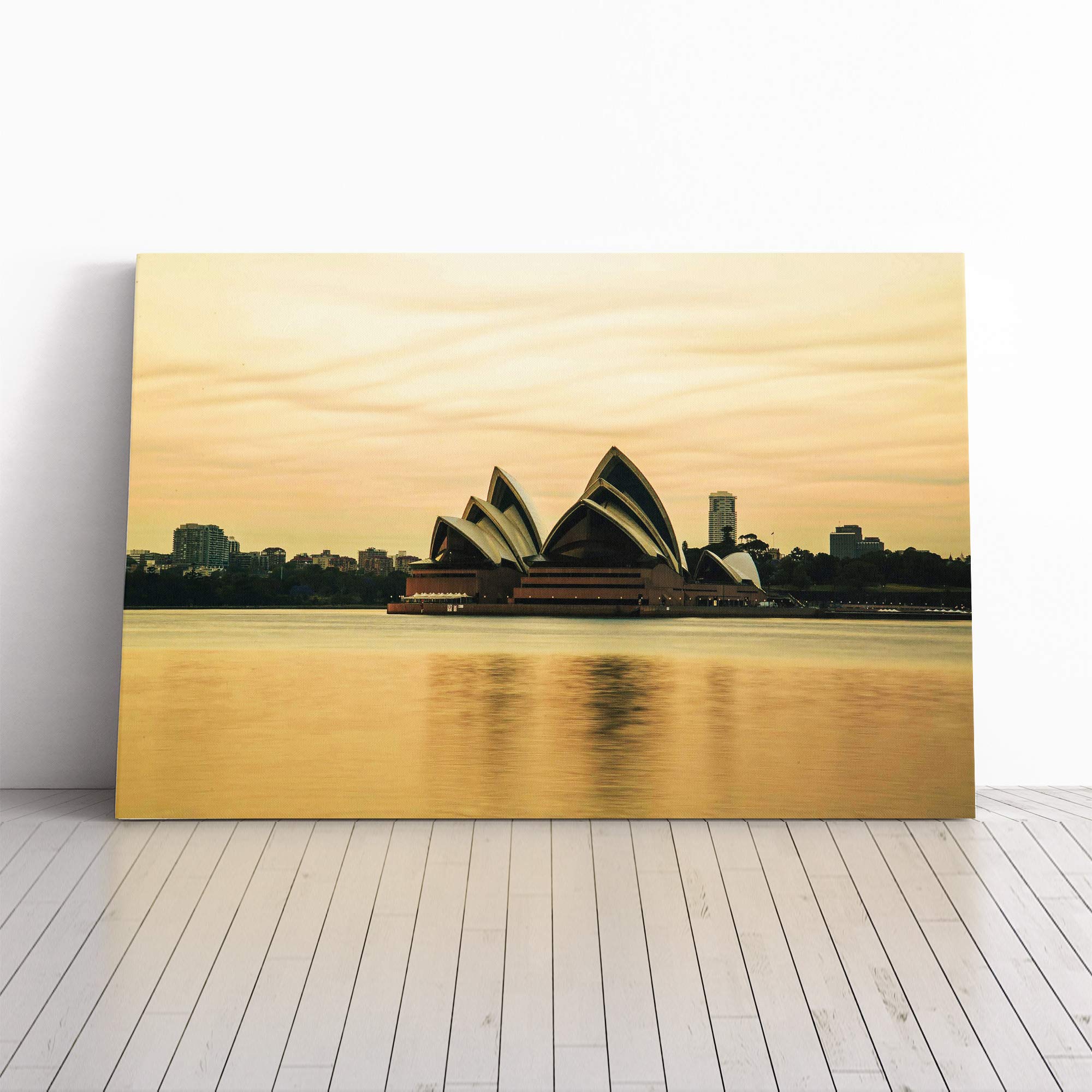Sydney Opera House Harbour Australia (8) Canvas Print | Gallery Wrapped 30mm Frame Wall Art | 30x20 inches | Ready to Hang | Modern Seascape Picture | Living Room Bedroom Lounge Office