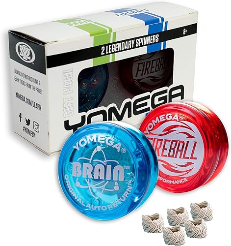 Miniatura 7 de Yomega 2 legendarios Spinners El yoyo original con un cerebro y bola de fuego, yoyó para principiantes, intermedios y profesionales. Incluye 5